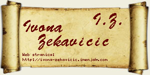 Ivona Zekavičić vizit kartica